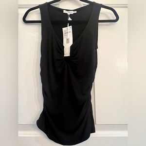 Good American, Size 0 (XS), SLINKY JERSEY U BAR TANK TOP, Black001